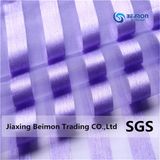 100% Polyester Stripe Organza Silk Chiffon Fabric for Woman Dress
