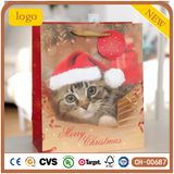 Christmas Cute Kitten Paper Bag, Custom Paper Bag