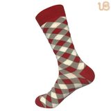 Men's Colorful Argyle Patterns Cotton Socks