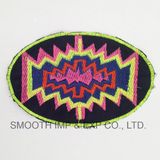 Colorful Oval Garment Accessories Handwork Vintage Ethnic Embroidery Patch Cotton