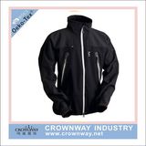 Men Outer Wear Waterproof Softshell Jacket with Stand Collar