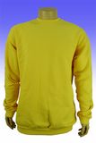 Factory Good Quality Plain Yellow Round Neck Sweater