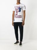 Men's Summer White Printed T Shirt