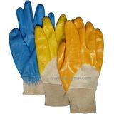 Yellow Nitrile Half Dipped Gardening Safety Working Glove