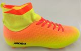 Best Quality Flyknit Sock Football Shoe with Special Transparent TPU Sole