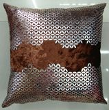 Metallic/Flock Printed Decorative Pillow Metallic Print Cushion (XPL-46)