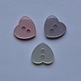 Kids Clothing Garment Heart Shape 2 Holes Resin Button