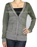 Ladies Knitted Long Sleeve Cardigan Sweater for Casual (12AW-099)