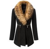 2017 New European Style Winter Leisure Woolen Coat/ Lapel Collar Coat with One Button