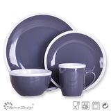 Bicolor Ceramic Special Crokery Dinner Set