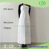 Waterproof PVC Apron with Easy Ties and Corns Button in White Color