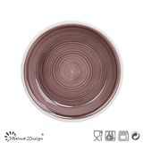 Elegant Hand Painting Color Salad Plate