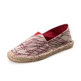 Leisure Canvas Loafer Stripe Canvas Flat Fisherman Shoes