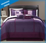 6 Piece Violet Pink Printed Polyester Comforter Set