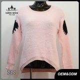 Women Fur Special Sleeve Knitted Pullover Sweater