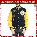 Leather Varsity Bomber Jacket Men 2016