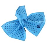 Pure Natural Silk Lady Gentlemen Neckwear Classic Light Blue Logo Printed Scarf