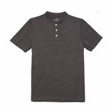 Sheep Run Men's Merino Wool Short Sleeve Henley Shirt