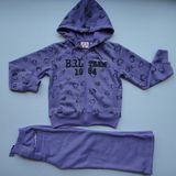 Girl's Fleece Zip-up Jogging Suit with Hood