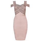 Sexy Slip off-Shoulder Deep V Backless Night Club Women Dress