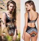 African Print Fashion One-Piece Nylon Sexy Women's Swimming Wear Beachwear