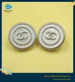 Custom Logo White Antique Metal Shank Buttons for Jacket