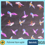 Clothing Rayon Fabric with Birds Printed Pattern