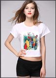 Custom Women Short Style Summer Round Neck Printed T-Shirt