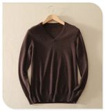 2017 Men's Knittwear 100% Cashmere Sweater Pullover Long-Sleeved V Neck Pure Cashmere Knitting Sweater