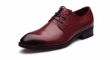 Red Lace up Formal Leather Shoes for Men