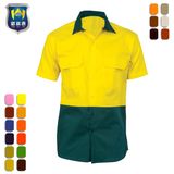 Hi Vis Short Sleeve Cotton Drill Mutli Color Work Shirt