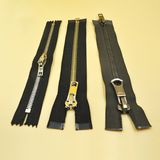 Heavy Duty Zips Open End Metal Zippers with Gunmetal Corn Teeth