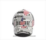 Newly Styles American Flag Newspaper Patten Digital Baseball Cap