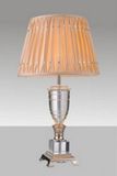 Phine 90154 Clear Crystal Table Lamp with Fabric Shade