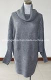 Fashion European Ladies Dress with Cable Knitting (L15-033)