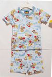 100% Cotton Children's Pajama with Allover Print and Screen Print