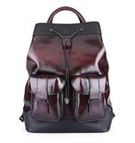 2017 Daily Use Large Capacity Vintage Leather Laptop Backpack with Tote