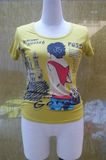 Ladies Tee Shirt, Heat Transfer Printing Tee Shirt