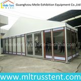 10X24m Aluminum Frame Customized Wood Texture Glass Tent