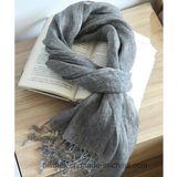 BSCI Top Quality Plain Dyed Linen Stole / Unisex Scarf (HWBL01)