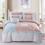 Embroidery Patchwork Quilt Cover Bedsheet Home Textile