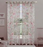 Printed Voile Grommet Panel Window Curtain (HR14WT058)