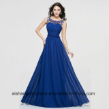 Evening Dresses Party Long Dresses Beaded A-Line Flowers Chiffon Gown