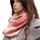 Pure Color Jacquard Acrylic Knit Neck Scarf