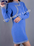 Ladies' Cashmere Long Sweater with Mongolian Elements