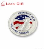 Wholesale Metal Custom Silver 3D Logo Navy Souvenir Coins