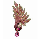 Fashion Gold Plated Rhinestone Gold Peacock Brooch