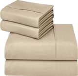 Solid Plain Home Textile Microfiber Fabric Bed Sheet Set