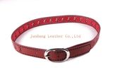 Hollow out PU Buckle Belt