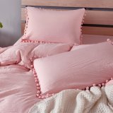 Stone Washed Flouncing Microfiber Quilt Cover Bedding